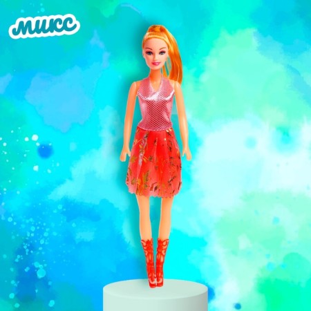 Model doll "Anna" in a dress, mix-6