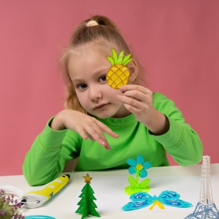 3D handle Luazon, display, work with plastic ABS and PLA, plastic in the kit, yellow-5