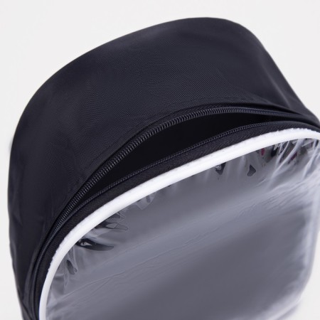 Cosmetic bag with lightning, black color-3