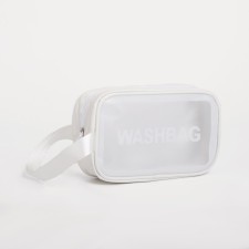 Cosmetic bag with lightning, white color