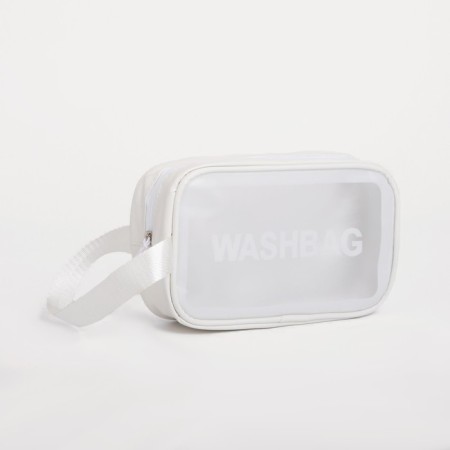 Cosmetic bag with lightning, white color