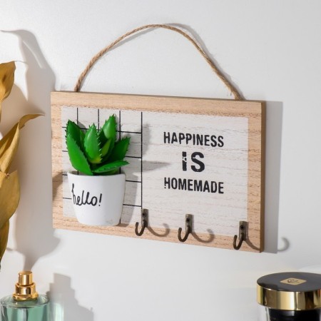 Decorative tree hooks "succulent in a pot" 12.5x20.5x4 cm