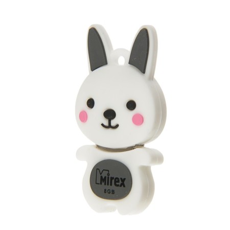 Flash drive Mirex Rabbit Grey, 8 GB, USB2.0, "rabbit", Thu up to 25 Mb/s, PBU up to 15 Mb/s