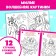 Coloring sets "for girls", with a book and kaables 6 centers.