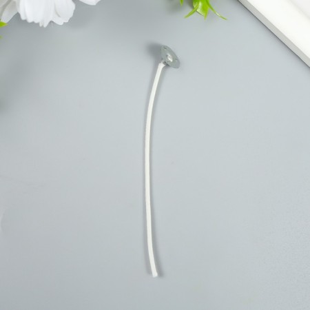Cotton flash wick, white metal 10 cm-2