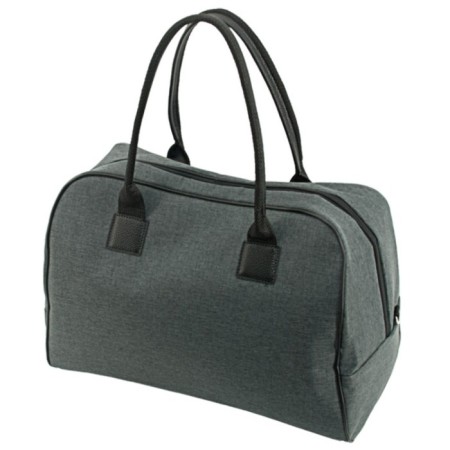 Road Bag VD44-05310, dark gray, waterproof fabric with inserts from genuine leather-1