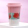 Ceramic glass with silicone lid "Love", 300 ml, white color