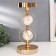 Summary Metal for 1 candle "Two white marble balls in the field" Gold 27x12x12 cm