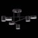 Ceiling EVOLUCE lamp. Sle201042-06. Nobel. 6x7 W, LED, 4000K, 3024 LM, 57x57x25 cm, black color