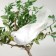 A bird for decoration and floristry, on the clothespin, white, plastic, 1 pc., 8 x 8 cm