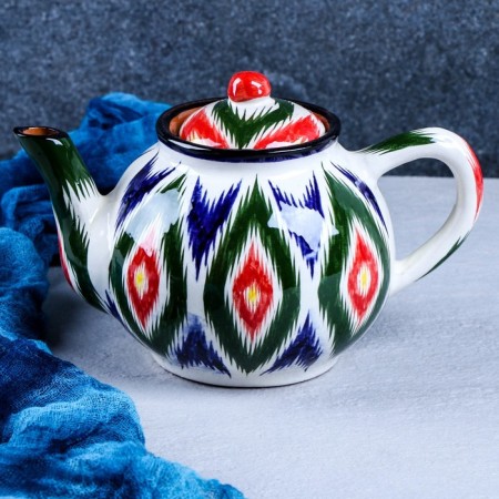Rishtan ceramics "Atlas", 0.8 liters, multi -colored ceramics-1