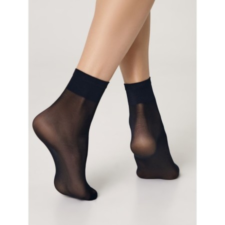 Women's semi-duma socks Conte Elegant Solo 40, size 23-25, Nero color, 2 pairs-1
