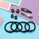 Hair set "Perfection" (4 invisibility, 4 crab, 12 elastic bands) black, mix