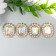 Decor for creativity Metall "Medallion octagonal" pale blue crystal rhinestones 2x1.5cm