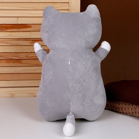 Soft toy "cat", 45 cm, gray color-2