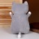 Soft toy "cat", 45 cm, gray color