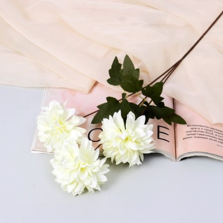 Artificial flowers "Garden Georgin" 9x60 cm, white