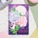 Postcard "Magic Birthday!" Glitter, Congrev, hydrangea, 19x29 cm