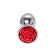 Anal plug Metal by Toyfa, metal, silver with red rose, d = 27 mm 8 cm, 48 g 104480