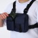 Babberry bag with zipper, 2 external pockets, blue color