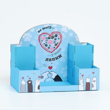 Organizer for the office "I can’t - I have paws" 20x15x10 cm-1