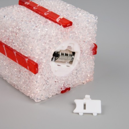 LED figure "White Gift" 8 cm, plastic, AG13x3 batteries, glow of multi (RGB)-5