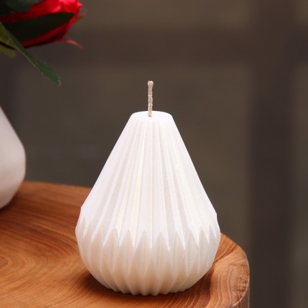 Decorative candle 7x8cm, pearl-1