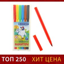 Flomasters 6 flowers centropen Penguins 7790/06, line 1.0 mm, plastic envelope
