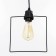 Economic light "Square" 1x40W E27 black 20x9x35-78 cm.
