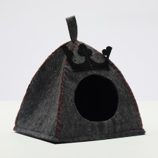 Игровой домик  для грызунов "Мышиный король", серый, 15 х 15 х 16 см