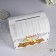 Wedding bank 25.5x16x19 cm, white with gold, not assembled