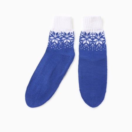 New Year. Women's socks, blue color, rr 25-27