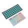 Iplikator-river, the basis of Spanbond, 40 modules, 14 × 32 cm, dark gray/turquoise color