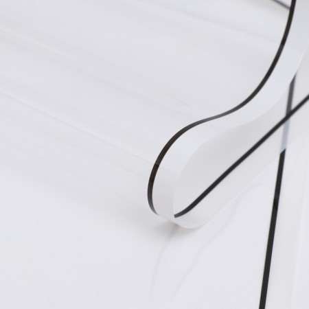 Film for decor and floristry, white, plain, bilateral, transparent, without drawing, sheet 1pcs, 58 x 58 cm-1
