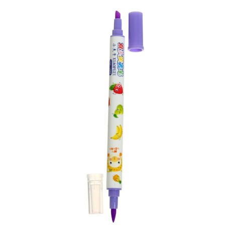 Flomasters 6 colors, bilateral fluorecent, mowed/bullet tips-2