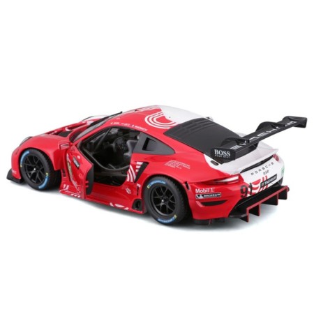Racing machine BBURAGO Porsche 911 RSR LM 2020, DIE-CAST, 1:24, Red color-5