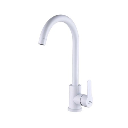 Fashun A54001-8 kitchen mixer, single-leaf, 35 mm cartridge, stainless steel, white