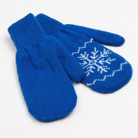 Female mittens, blue color, size 18-1