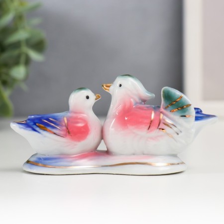 Souvenir Ceramics "Ducks-Mandarinka in the Pond" 4.5x3.5x9.5 cm-2