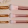A set of makeup brushes "Gloss", 3 objects, golden color