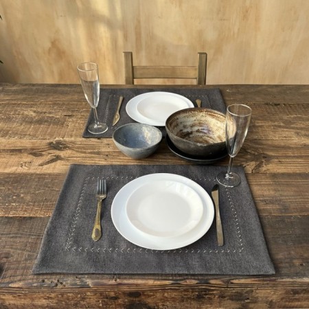 PLAISMAT "CONTA", size 35x50 cm, color is dark gray-2