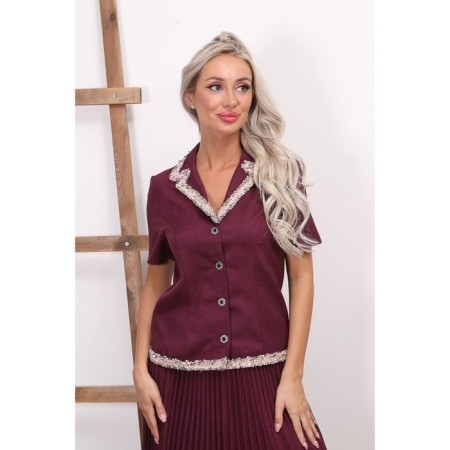 Female suit, size 42, purple color-5