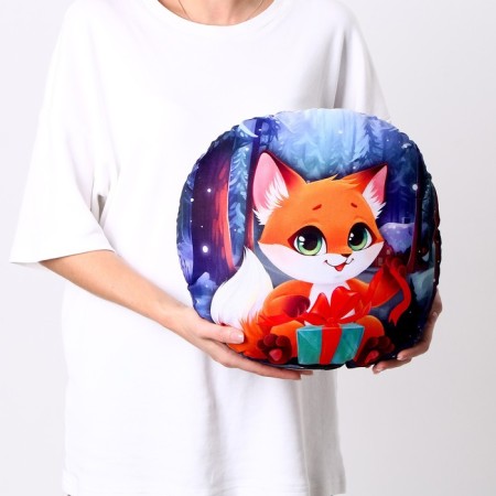 New Year's pillow round "fox", for the New Year-5