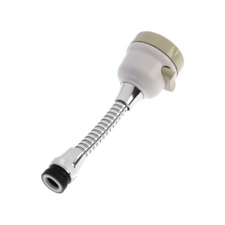 Zein aerator, stream adjustment, on a flexible hose, 170 mm, 3 modes, plastic, white-6