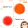 A set of massage balls onlytop "Hedgehogs": 2 pcs., D = 4.5, D = 5.5 cm, Mix color