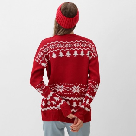 New Year. Knitted jumper kaftan "deer" size 42-5