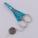 Scissors are manicure, bent, narrowed, 9.5 cm, on the blist, the color is silver, B-119-S-SH