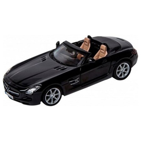BBURAGO Mercedes-Benz SLS AMG Roadster, Die-Cast, 1:32, Black color-1