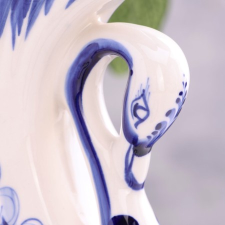 VAZ "Lebed", 600 ml, 22x12 cm, Gzhel, porcelain-3