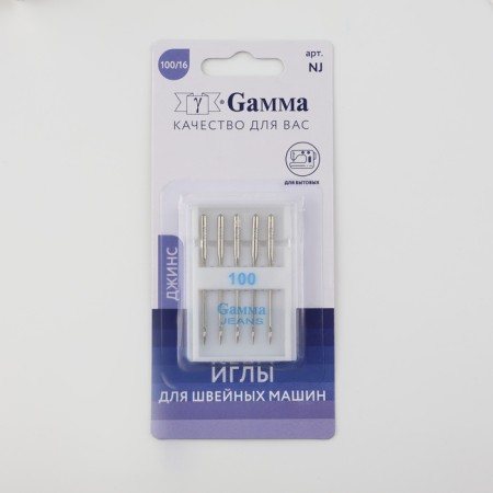 Needles for household sewing machines, for denim fabrics, No. 100/16, 5 pcs-3